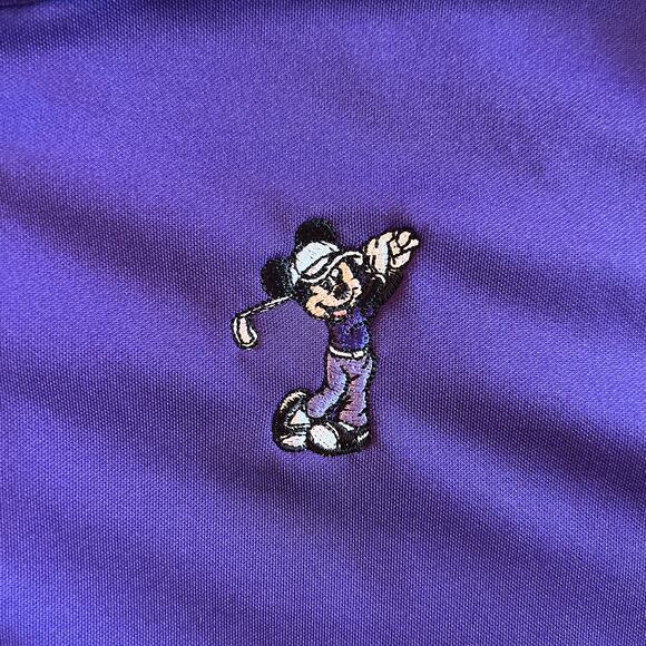 Nike Golf Tour Performance DriFit Polo Disney Mickey Mouse Swinging Golf Club XL - Picture 3 of 6